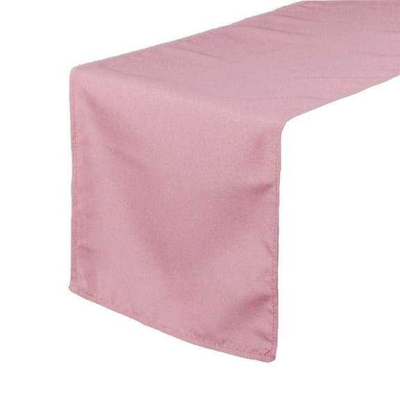 Your Chair Covers - Dusty Rose 14 x 108 Inch Polyester Table Runner for Restaurants, Weddings, Dinner or Birthday Parties