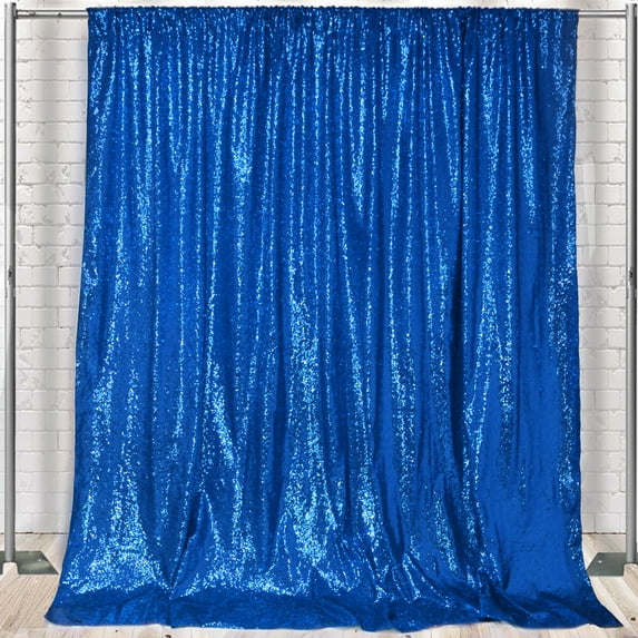 Your Chair Covers - Glitz Sequin on Taffeta Drape/Backdrop 14 ft x 104 Inches Royal Blue