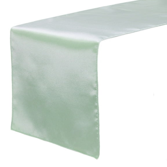 Your Chair Covers - Mint 14 x 108 Inch Satin Table Runner for Restaurants, Weddings, Dinner or Birthday Parties