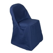Your Chair Covers - Polyester Folding Chair Cover Navy Blue for Wedding, Party, Birthday, Patio, etc.