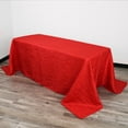 thumbnail image 1 of Your Chair Covers - Red 90 x 156 inch Rectangular Crinkle Taffeta Tablecloth for Restaurants, Weddings, Dinner or Birthday Parties, 1 of 4