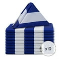 thumbnail image 1 of Your Chair Covers - Royal Blue & White Striped 20 Inch (10 Pack) Satin Cloth Napkins for all events, Easy washable, 1 of 2