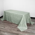 thumbnail image 1 of Your Chair Covers - Sage 90 x 156 Rectangular Crinkle Taffeta Tablecloths for Restaurants, Weddings, Dinner or Birthday Parties, 1 of 5
