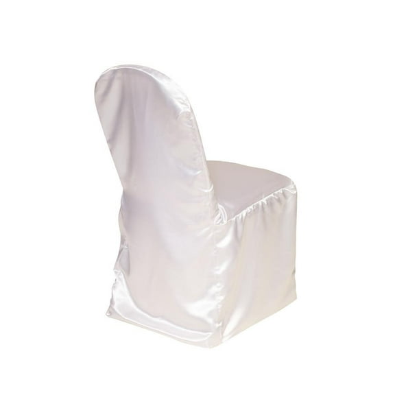 Your Chair Covers - Satin Banquet Chair Cover White for Wedding, Party, Birthday, Patio, etc.