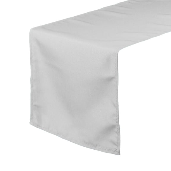 Your Chair Covers - Silver 14 x 108 Inch Polyester Table Runner for Restaurants, Weddings, Dinner or Birthday Parties