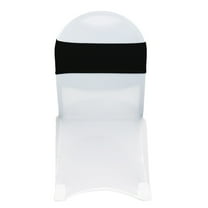 Your Chair Covers - Spandex Bands Black (Pack of 10) for Wedding, Party, Birthday, Patio, etc.