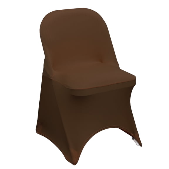 Your Chair Covers - Spandex Folding Chair Cover Chocolate Brown for Wedding, Party, Birthday, Patio, etc.