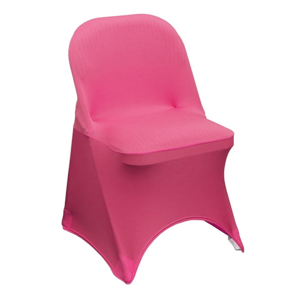 Your Chair Covers - Spandex Folding Chair Cover Fuchsia for Wedding, Party, Birthday, Patio, etc.