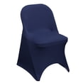 thumbnail image 1 of Your Chair Covers - Spandex Folding Chair Cover Navy Blue for Wedding, Party, Birthday, Patio, etc., 1 of 5