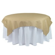 Your Chair Covers - Square Burlap & durable woven Overlay 90 x 90 in.