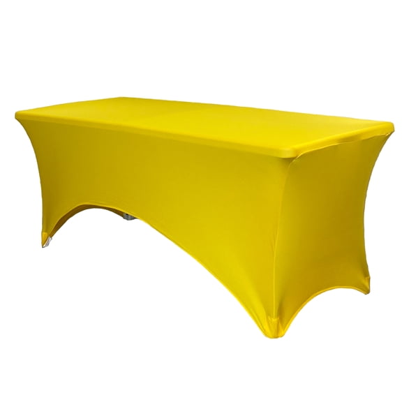 Your Chair Covers - Stretch Spandex 4 ft Rectangular Table Cover Yellow