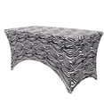 thumbnail image 1 of Your Chair Covers - Stretch Spandex 4 ft Rectangular Table Cover Zebra, 1 of 2