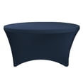 thumbnail image 1 of Your Chair Covers - Stretch Spandex 5 ft Round Table Cover Navy Blue for Wedding, Party, Birthday, Patio, etc., 1 of 4