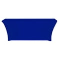 thumbnail image 1 of Your Chair Covers - Stretch Spandex 8 ft x 18 Inches Rectangular Classroom Table Cover Royal Blue, 1 of 3