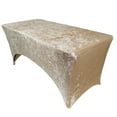 thumbnail image 1 of Your Chair Covers - Velvet Spandex 8 Ft Rectangular Table Cover Gold, 1 of 3