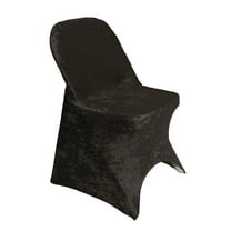 Your Chair Covers - Velvet Spandex Folding Chair Cover Black