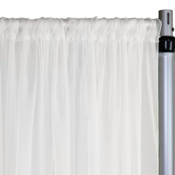 Your Chair Covers - Voile Sheer Ceiling Drape/Backdrop 20 ft x 116 Inches White