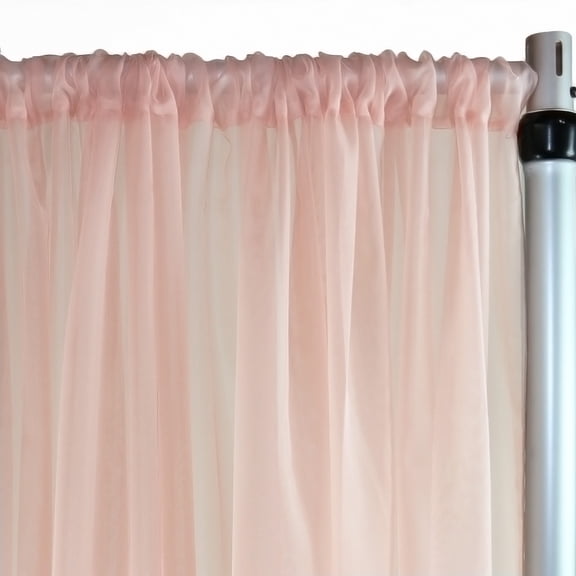 Your Chair Covers - Voile Sheer Drape/Backdrop 10 ft x 116 Inches Blush