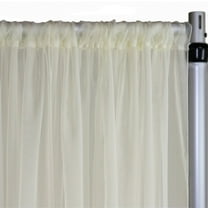 Your Chair Covers - Voile Sheer Drape/Backdrop 10 ft x 116 Inches Ivory