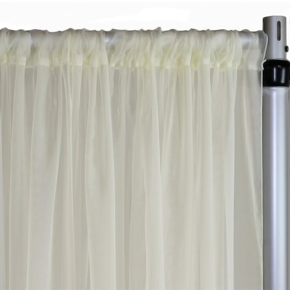 Your Chair Covers - Voile Sheer Drape/Backdrop 10 ft x 116 Inches Ivory