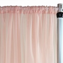 Your Chair Covers - Voile Sheer Drape/Backdrop 14 ft x 116 Inches Blush