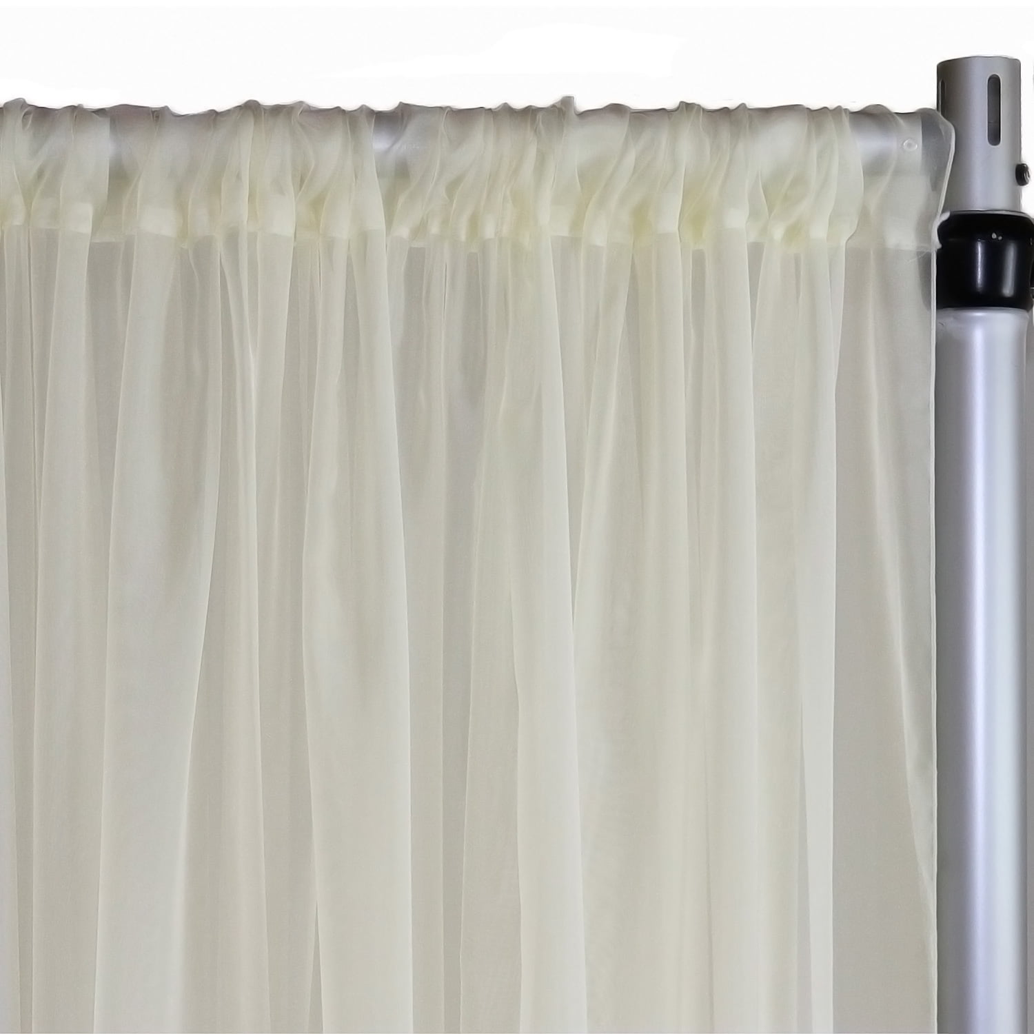 Your Chair Covers - Voile Sheer Drape/Backdrop 8 ft x 116 Inches Ivory ...