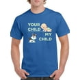 thumbnail image 1 of Your Child My Child Baby Husky Graphic Men Royal Blue T-Shirt, Male Medium, 1 of 4