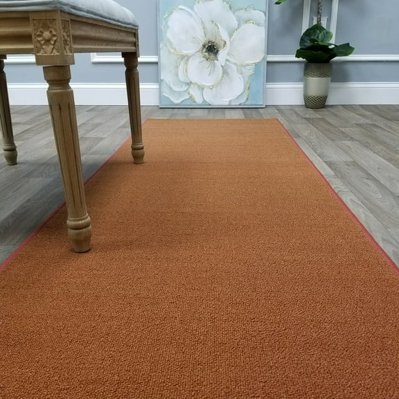 Your Choice Length & Color Solid Non-Slip Carpet Runner Rug Rubber Backed