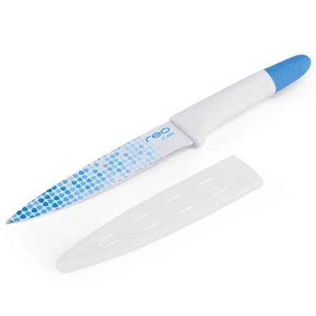 Your Choice Products Kitchen 5 Inch Stainless Steel Blue Utility Knife with Blade Cover