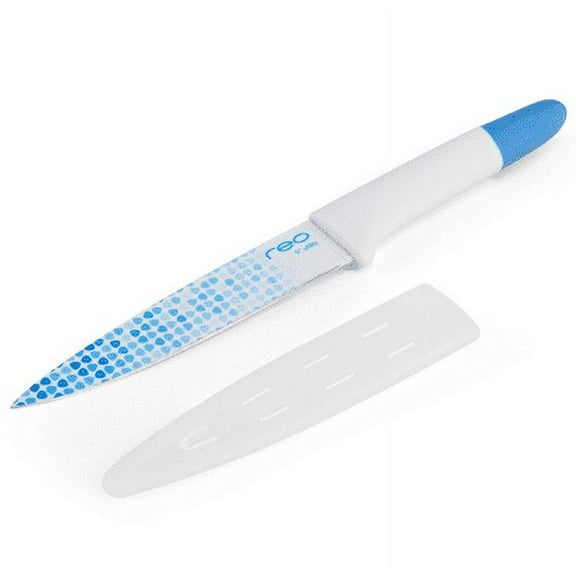 Your Choice Products Kitchen 5 Inch Stainless Steel Blue Utility Knife with Blade Cover