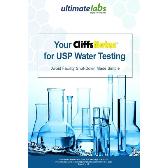 your cliffsnotes for usp water testing (Paperback)