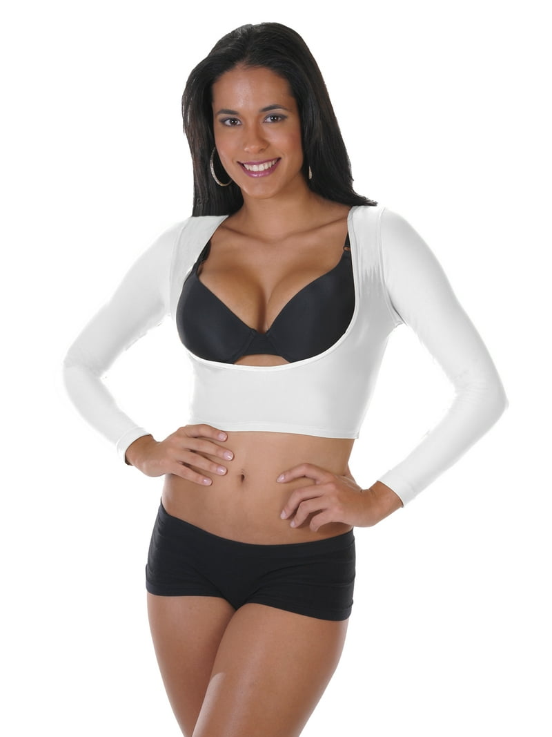 Your Contour White Bolero Long Sleeve ARM Shapewear Tank, Slimming