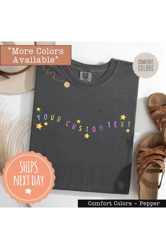 Your Custom Text Tshirt Minimalistic Your Text Shirt Personalized Varsity Tee Personalized