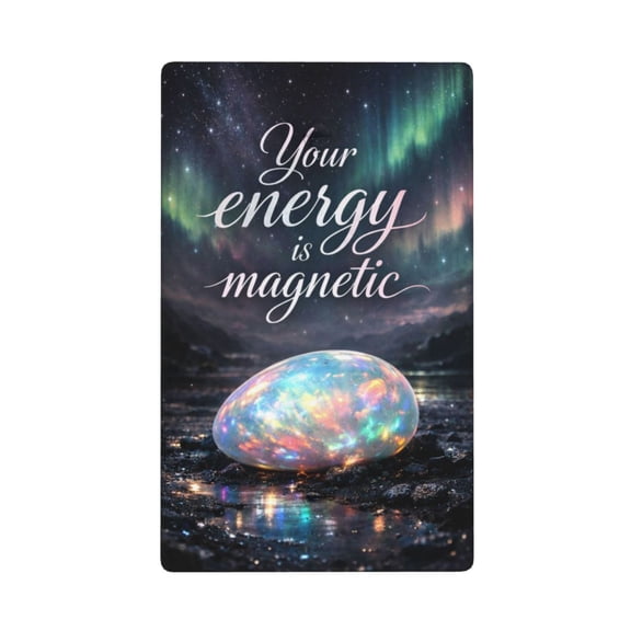 Your Energy Is Magnetic Decorative Blank Wall Plate Cover, Polycarbonate Switch Plate