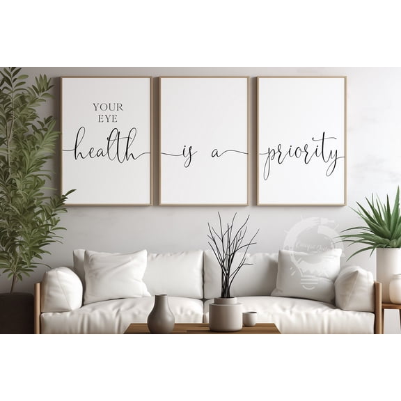 Your Eye Health is a Priority Optometry Clinic Wall Decor Poster Prints Set 3