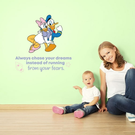 Your Fears Daisy Donald Duck Life Quote Cartoon Quotes Decors Wall Sticker Art Design Decal for Girls Boys Kids Room Bedroom Nursery Home Decor Stickers Wall Art Vinyl Decoration (30x30 inch)