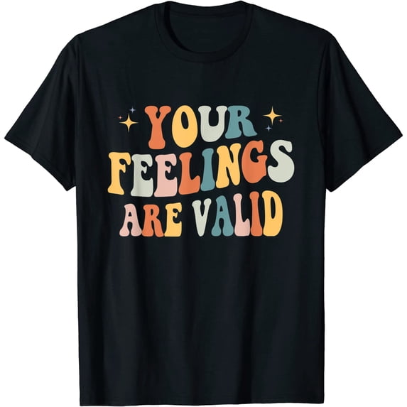 Your Feelings Are Valid Cute Retro Mental Health Awareness T-Shirt