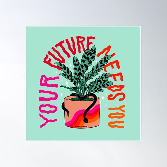 Your Future Poster Wall Art, Modern Wall Decor For Living Room Bedroom, 8x12 UNFRAMED