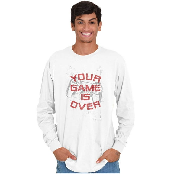 Your Game Is Over Saying Cute Gamer Men's Long Sleeve Tee T Shirt Brisco Brands X