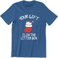 thumbnail image 1 of Your Gift Is In The Litter Box - Merry Chirstmas Holiday Men's T-Shirt, 1 of 4