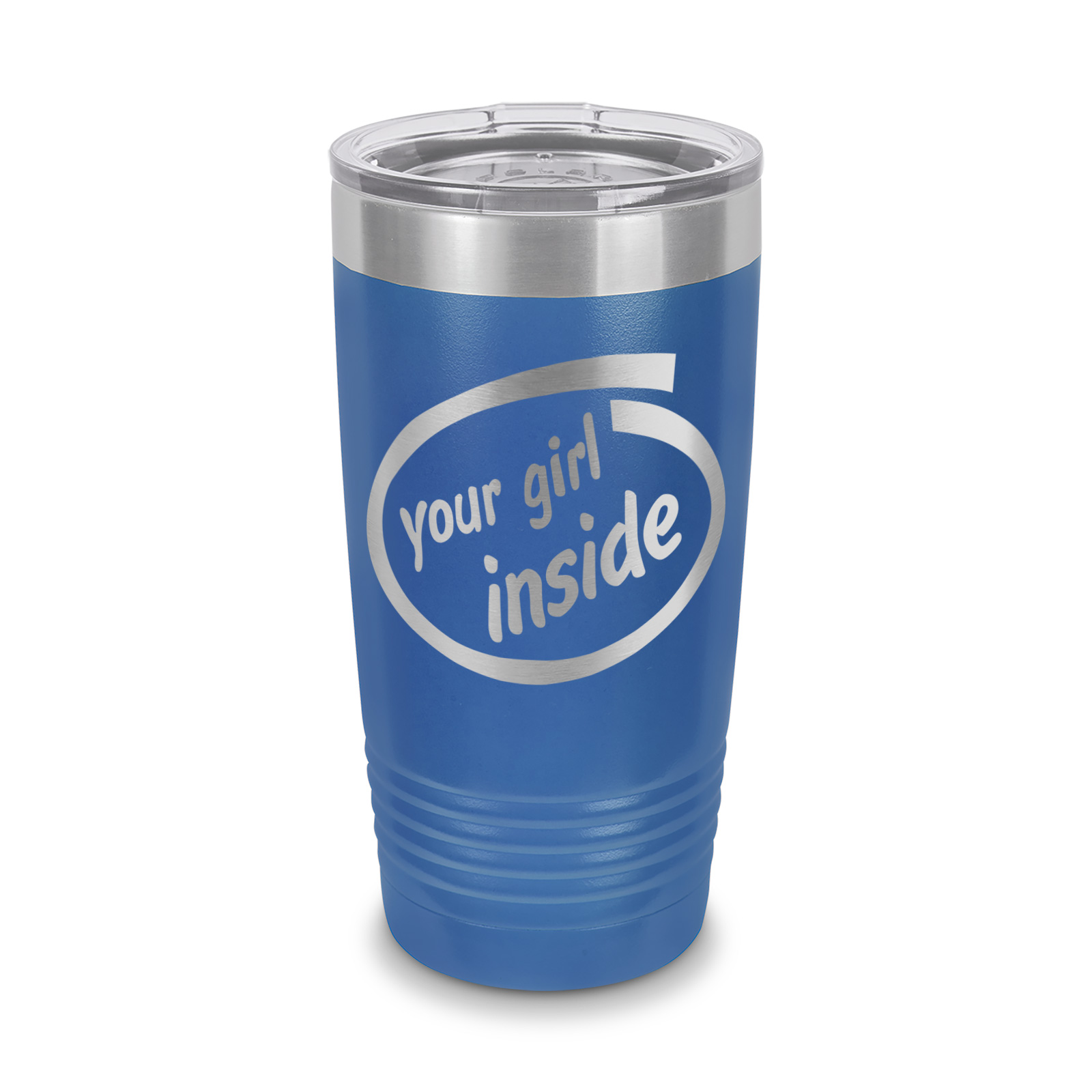 Insulated Champagne Tumbler (Pink) - I'm Just a Girl main image 0