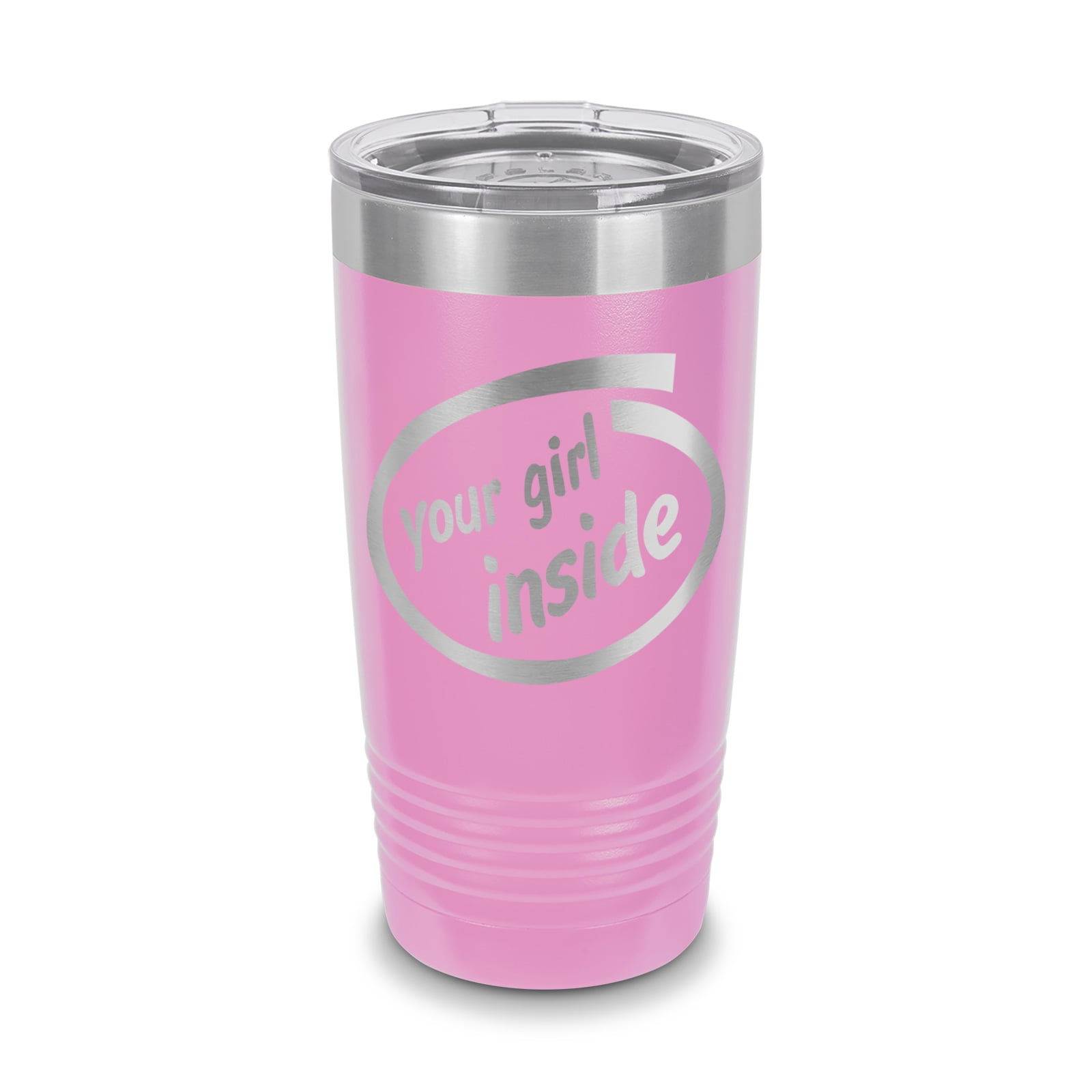 Insulated Champagne Tumbler (Pink) - I'm Just a Girl