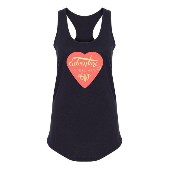 Your Heart Is Adventure Racerback Tank Women -Image by Shutterstock, Female Large