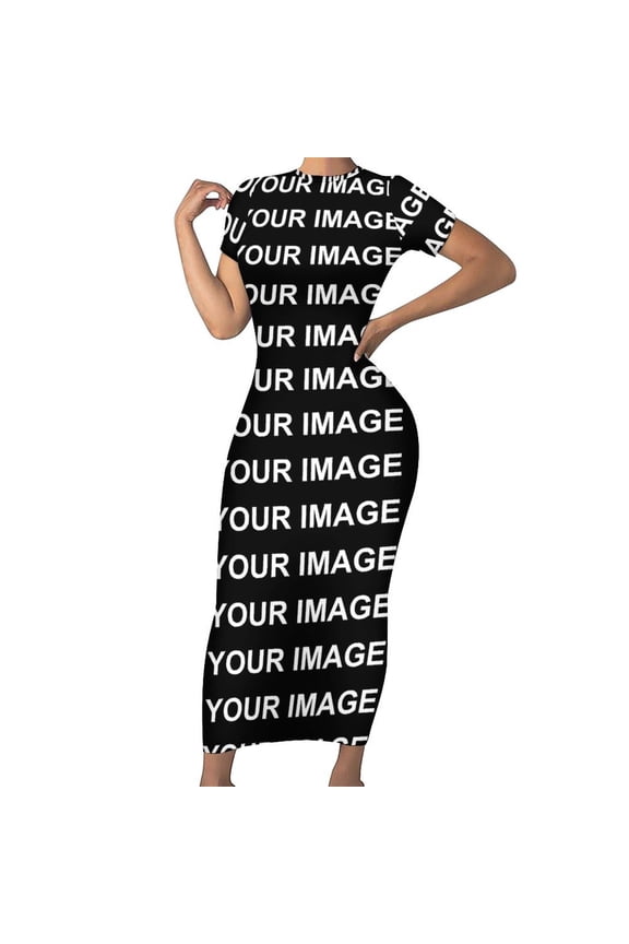 Your Image Customized Dress Short Sleeve Custom Made Design Aesthetic Maxi Dresses Sexy Bodycon Dress Custom Oversized Clothes