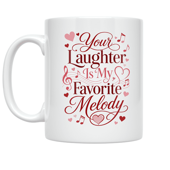 Your Laughter Is My Favorite Melody - Romantic Love - 11 oz Ceramic Coffee Mug