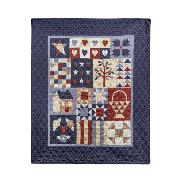 Your Lifestyle by Donna Sharp County Fair Lightweight Quilted Throw Blanket