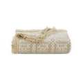 thumbnail image 1 of Your Lifestyle by Donna Sharp Garment Washed Oversize Grid Throw from  Oatmeal, 1 of 3