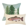 thumbnail image 1 of Your Lifestyle by Donna Sharp Montana Forest 2 Piece Decorative Trout Pillow Set, 1 of 6