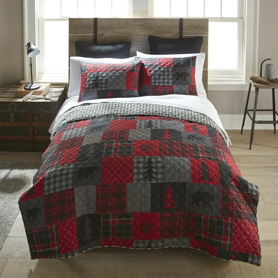 Your Lifestyle by Donna Sharp Red Forest 2 PC Lodge Twin Quilt Set
