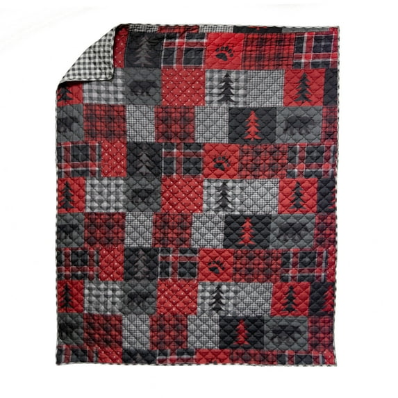 Your Lifestyle by Donna Sharp Red Forest Decorative Lodge Throw Blanket